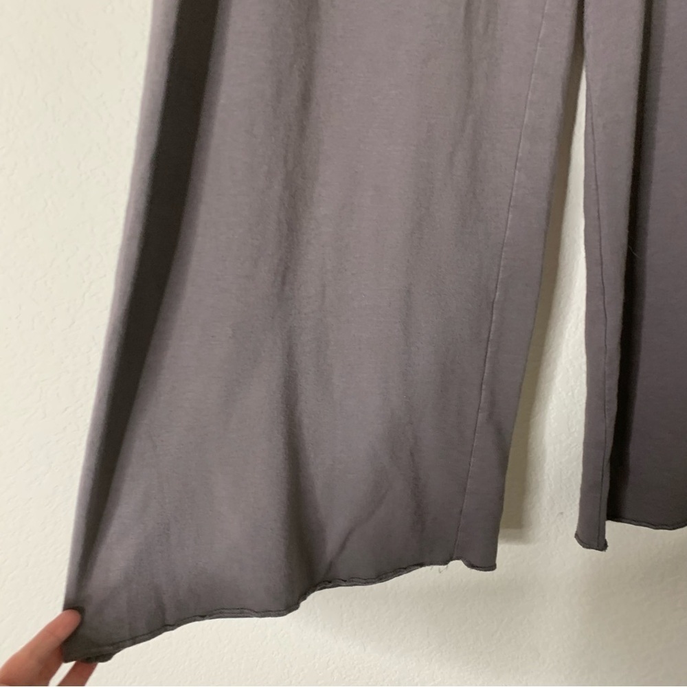 Cuyana Womens gray Terry cropped wide leg pants L - Picture 3 of 10